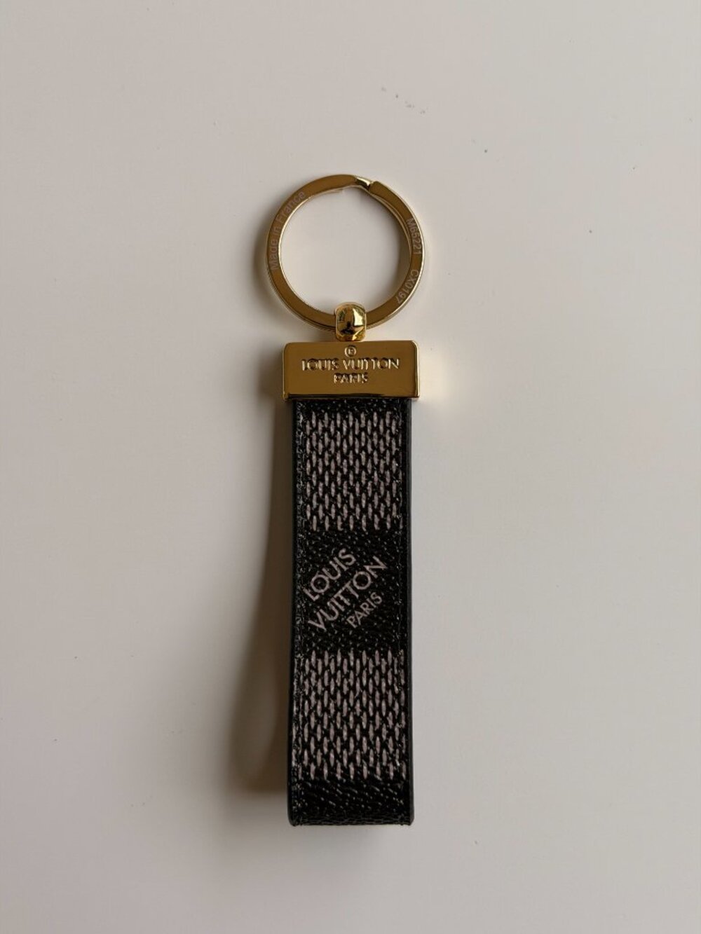Louis Vuitton Brown And White Key Holder / Bag Charm